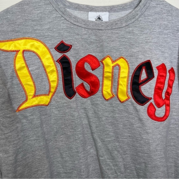 Disney Parks Womens M Gray Long Sleeves Mickey Mouse Disneyland Sweatshirt - Picture 3 of 6